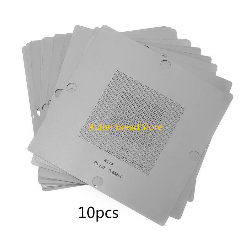 W89C 90x90mm BGA Reballing Stencil 10/27Pcs BGA Template Suitable Laptop красный