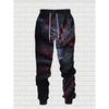 Men'S 3D Dragon Graphic Hoodie And Jogging Pants - Trendy And Comfortable Attire for Spring And Autumn