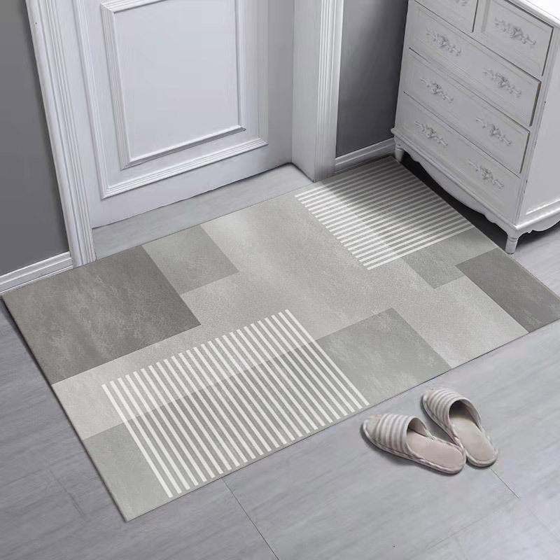 Geometric Style Entrance Carpet Dirt Resistant Household Floor Mat Living Room Bedroom Carpet Floor Mat