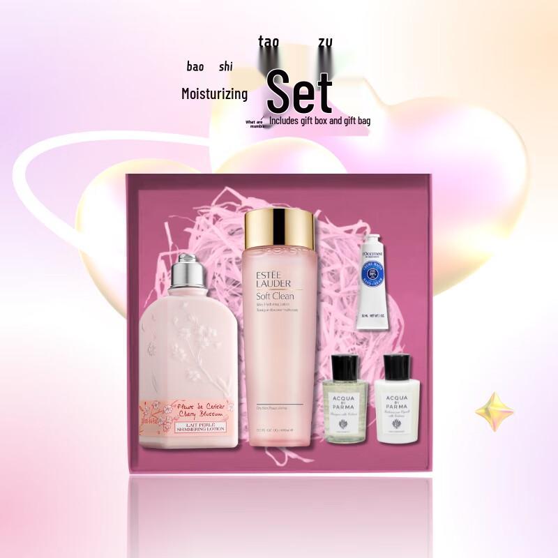 

L OCCITANE Cherry Blossom & Estee Lauder Hydrating Skincare Set