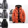Men's Winter Warm Duck Down Jacket With Thick Hood And Adjustable Cuffs