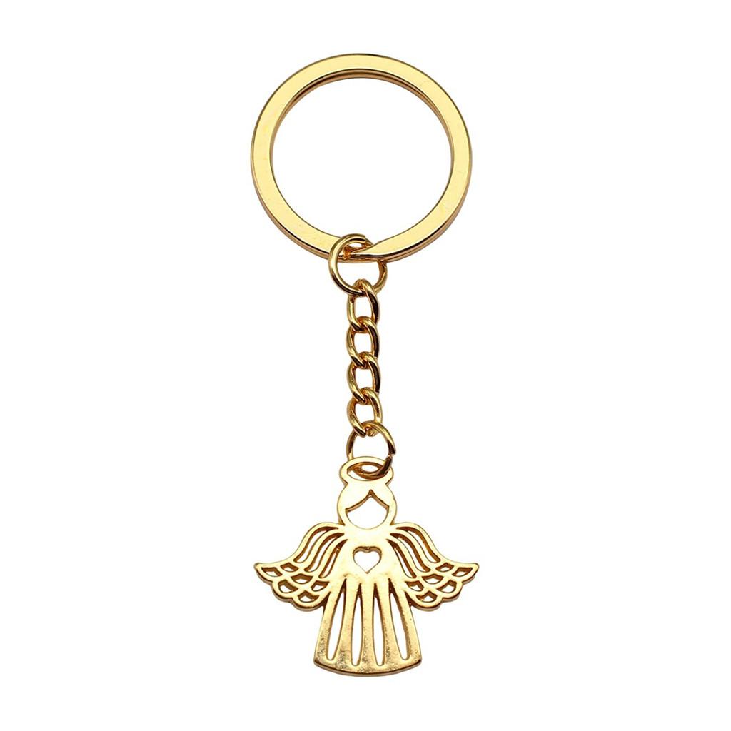 Angel Keychain Wings Charm For Students Protection Key Ring 28mm