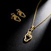 European Fashion Star & Moon Clavicle Necklace and Earring Set