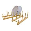 Multi Grid Design Dish Drainer Rack Wooden Pot Lid Holder Kitchen Dishes Stand  Kitchen