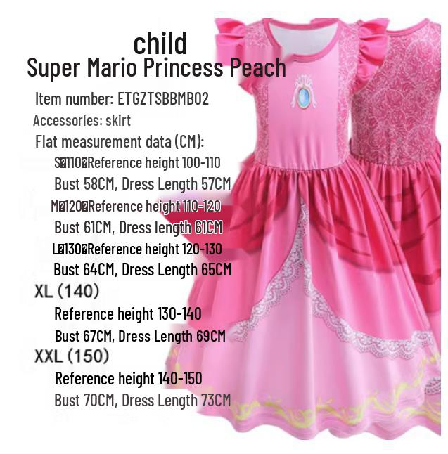 

Взрослый и детский костюм для косплея на Хэллоуин Супер Марио Принцесса Пич S