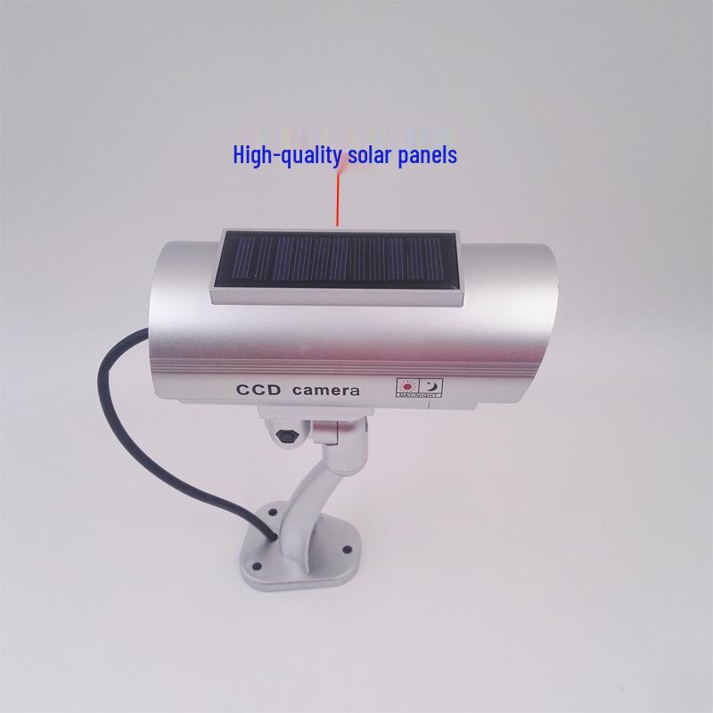 Solar-Powered Dummy Security Camera with LEDs