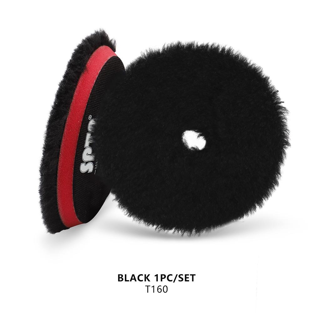 (Single Sale) SPTA 3"/5"/6" Wool Polishing Pad High Density Lambs Woollen Polish Buffing Pad for Car Polisher