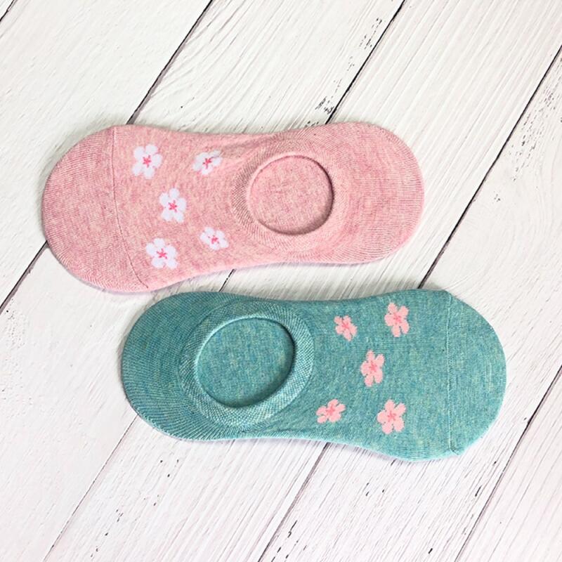 

5 pairs of domestically produced 31 women s spring cherry blossom socks, women s fake socks Cream 1 Oatmeal 2 Pink 2