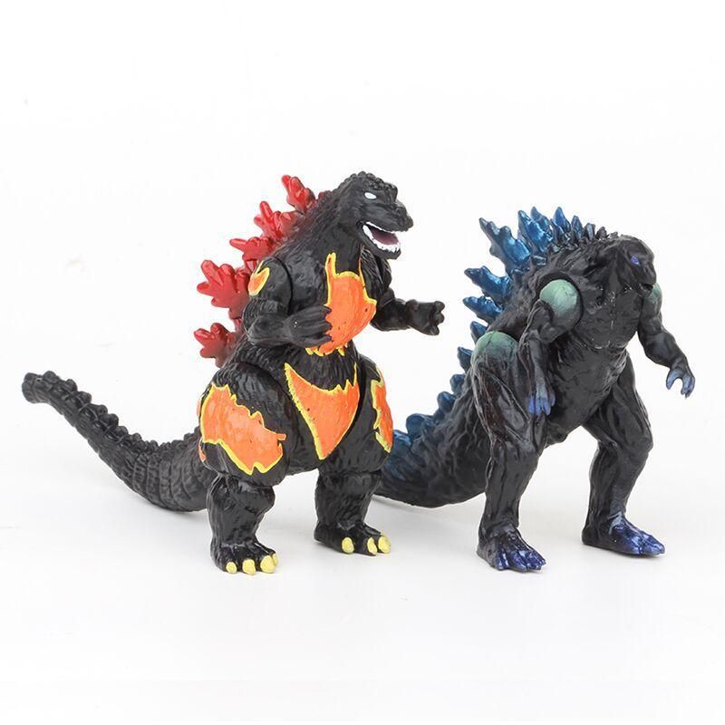 10 stk/sett Anime Godzilla King Ghidorah Mothra Rodan Burning Gojira PVC Modell Dukke Samling Dekor Statue Gaver Barn Hobby Leketøy