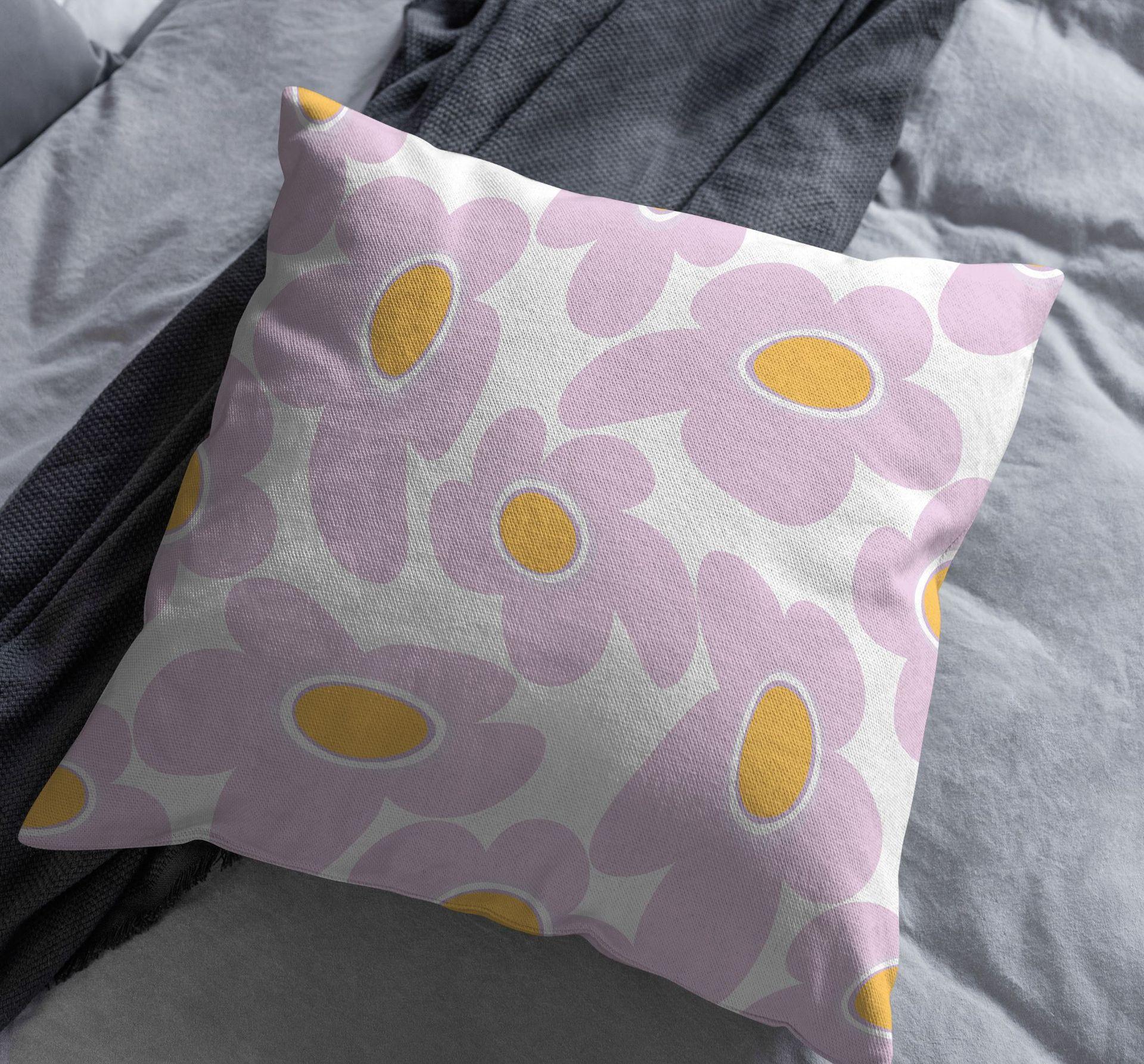 

Подушка в скандинавском стиле, финский цветок, хлопок и лен, домашняя диванная подушка 45X45