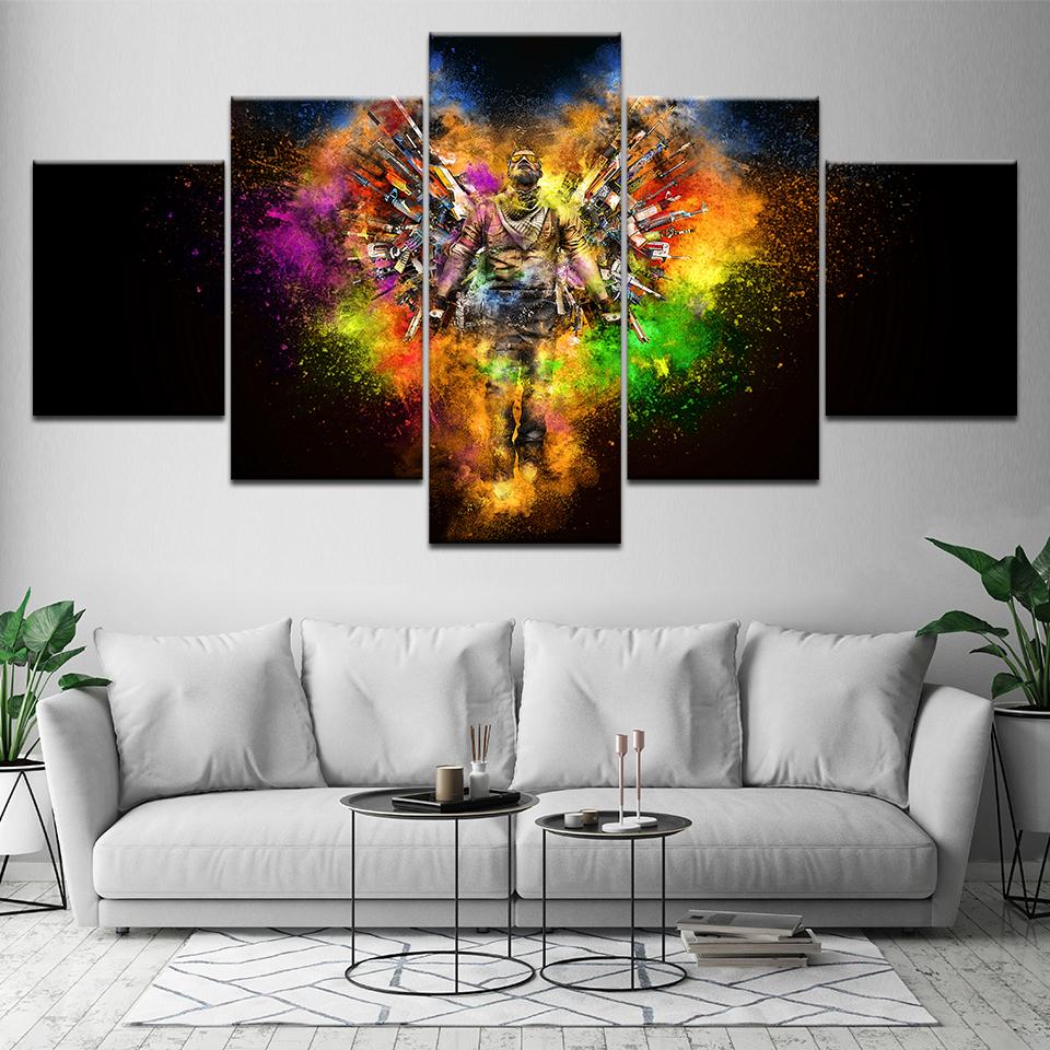 A man 5 Piece HD Wallpapers Art Canvas Print modern Poster Modular art painting for Living Room Home Decor