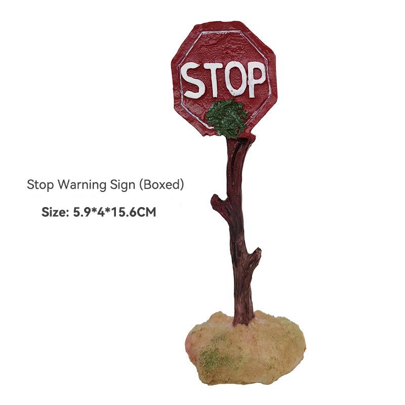 1Pcs Creative Resin Warning Signs Fish Tank Decoration Aquarium Signs Crafts Aquarium Aquascape Decoration