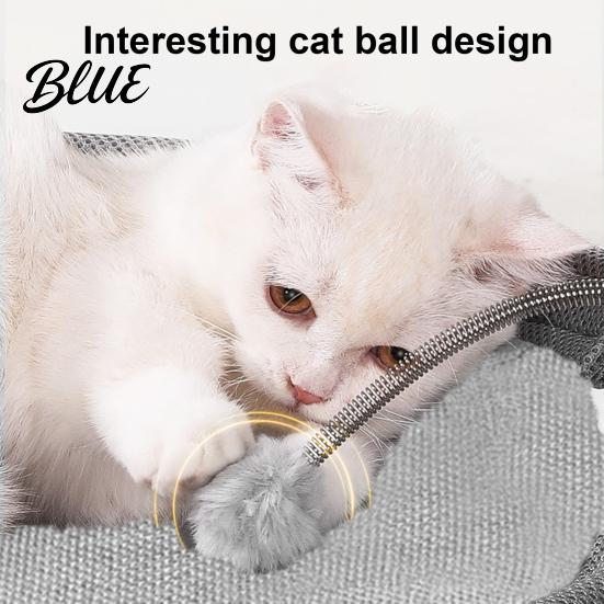 Secure Sleeping Space with Removable Bed Free-Standing Elevated Cat for Pets Round Hammock Durable Frame