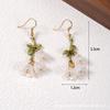 1pair Fashionable Chic Countryside Style Lily Flower Drop Earrings