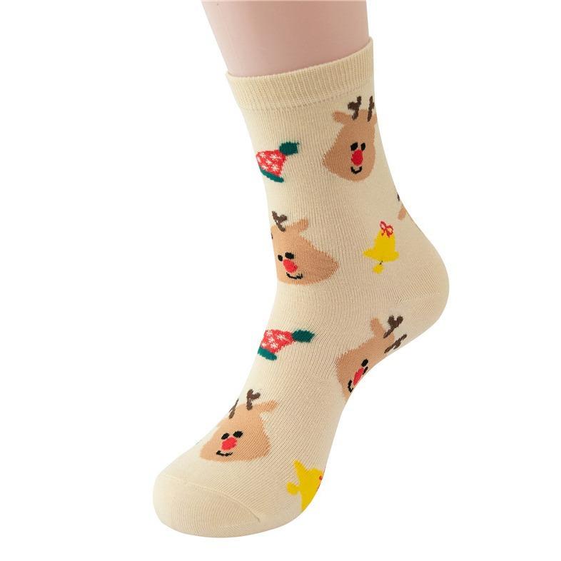 Novelty Socks Christmas Socks Santa Claus Socks, Christmas Multi Color Cartoon Christmas Socks Cotton