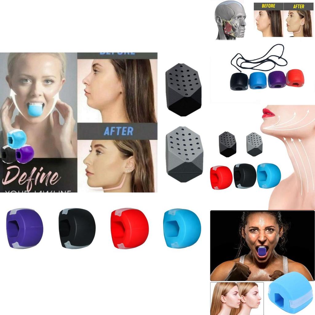 Silicone Jawline Toner Ball For Muscles And Fitness Training Black