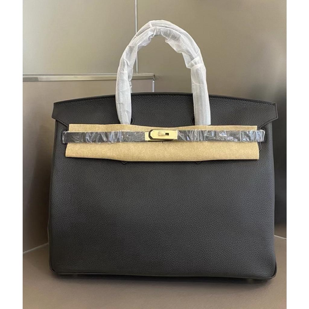 ML2026 Nueva Piel de Vaca de Capa Superior Bolso Platino de 40 cm Bolso Grande Bolso de Mano Bolso de Cuero Genuino para Mujer