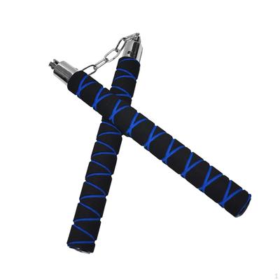 Training Nunchucks Sponge Nunchuck Foam for Beginners Martial Arts Black Blue