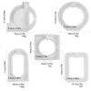 Round Square Arch Vase Resin Mold, 4-Shape Silicone Casting Mold for DIY Hydroponic Planter Decor
