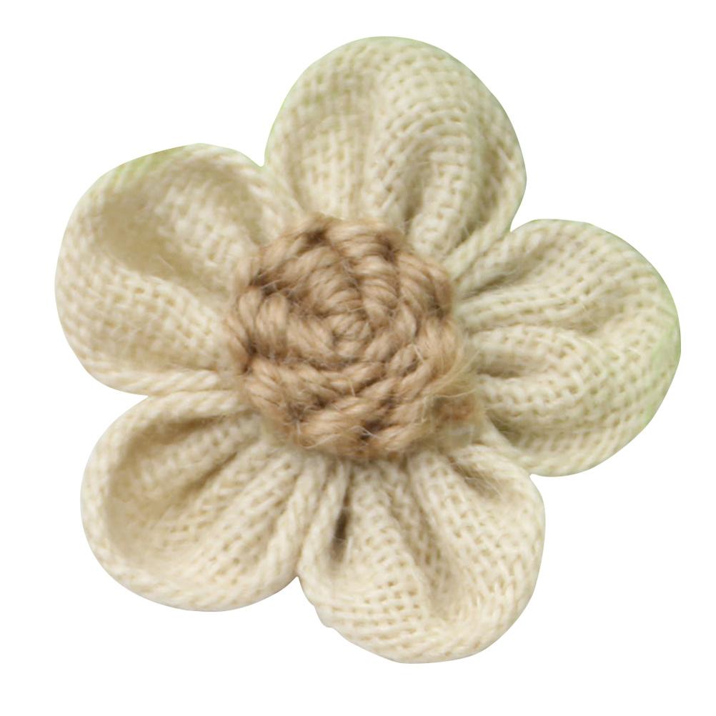 3Pcs Artificial Lace Roses Vintage Burlap Flowers for Wedding Party Home Decor Rustic Bridal Decoration DIY Craft