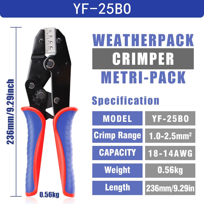 YF-25BO High Durability Car Waterproof Plug-In Crimping Pliers Aviation AMP Leather Sheath Connector Wire Crimbers