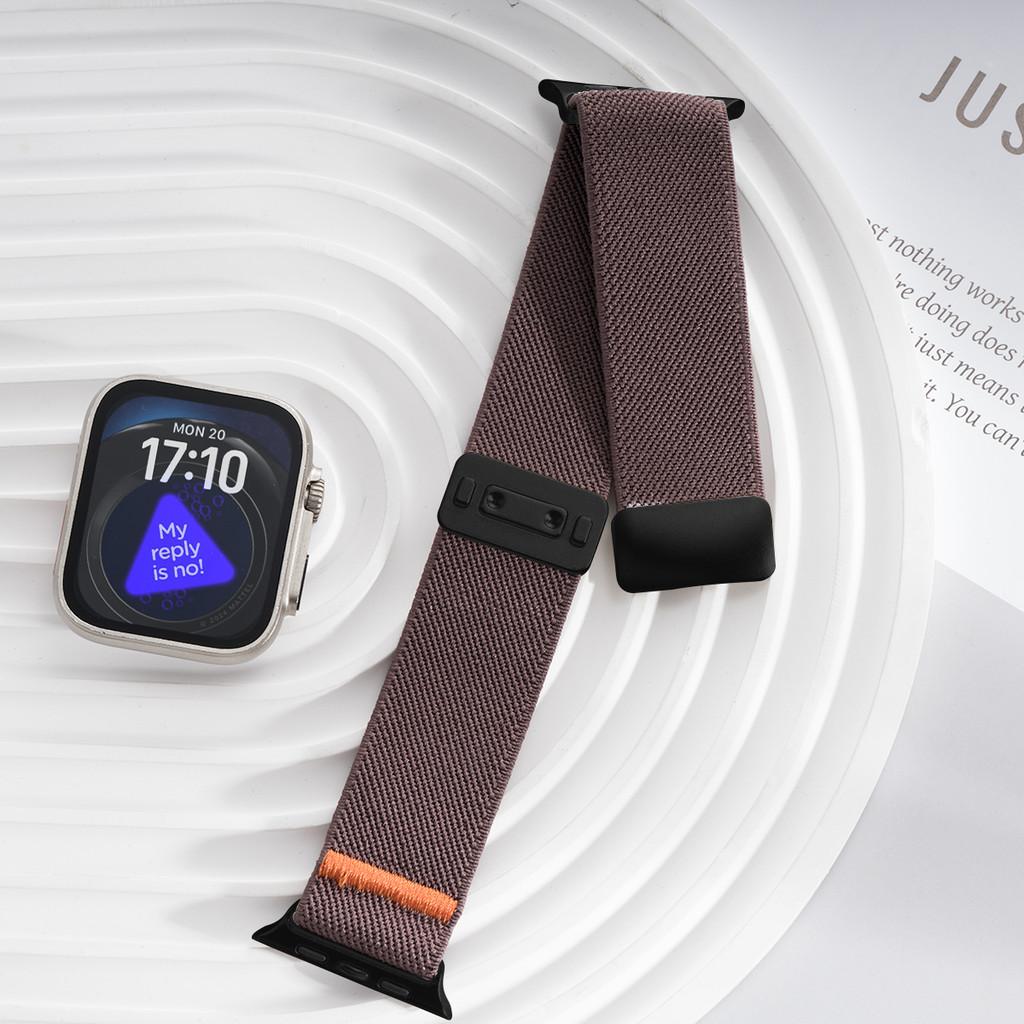 Magnetic Nylon Loop Strap Elastic Bracelet for Apple Watch Ultra 3 49mm Iwatch Series 11 10 9 8 7 6 SE 5 4 46mm 45mm 44mm 42mm