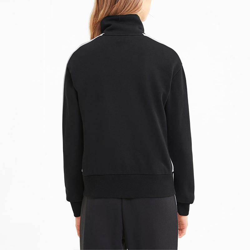 Puma Stand Collar Color Block Casual Retro Sports Jacket Women Jacket Black 599143-01