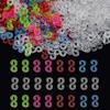 500pcs Transparent Acrylic S Clips Acrylic Loom Bands Braid Connector  Jewelry Making Connectors