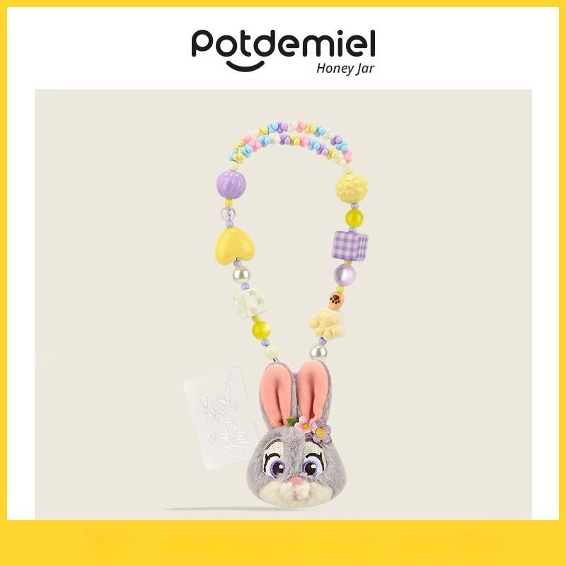 New Potdemiel Honey Jar Cute Judy Nick Strawberry Bear Mobile Phone Decorative Chain Jewelry Bag Pendant Rope Wrist Gift