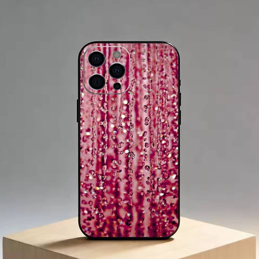 Luxury Bling Glitter Flash Phone Case For iPhone 17, 16,15,14,13,12,11 Plus,Pro Max, Others Soft Black Cover