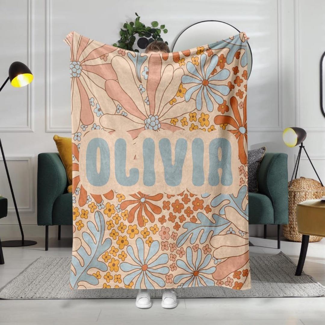 

2026 Custom Name Flannel Blanket 3D Printed Soft Blanket For Sofa Camping Nap Leisure Blankets Birthday Gifts For Home Decor 75x100cm