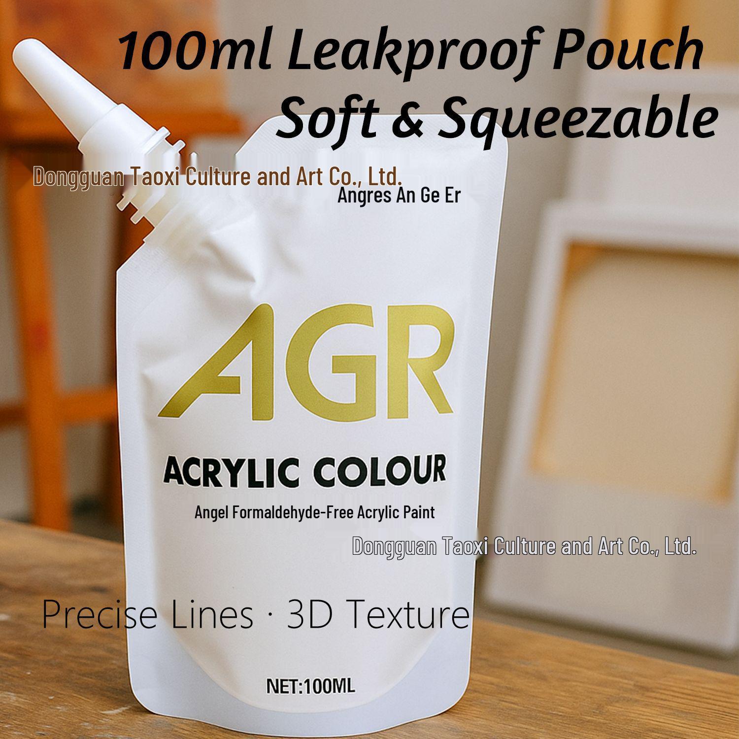 

AGR 100ml DIY Handmade Creative Squeeze Pigment Bag срібний