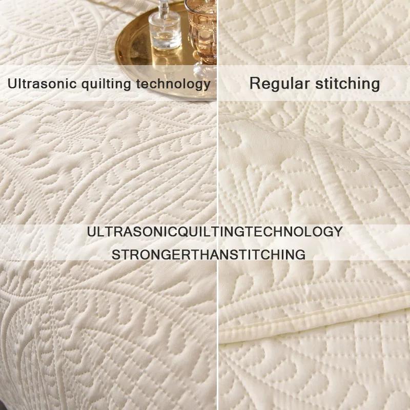 3-delige Bed Quilt Set, Beddengoed Set Zacht Comfortabel voor Slaapkamer, Logeerkamer (1 Dekbed+2 Kussenslopen, Zonder Vulling) Lakens voor bed