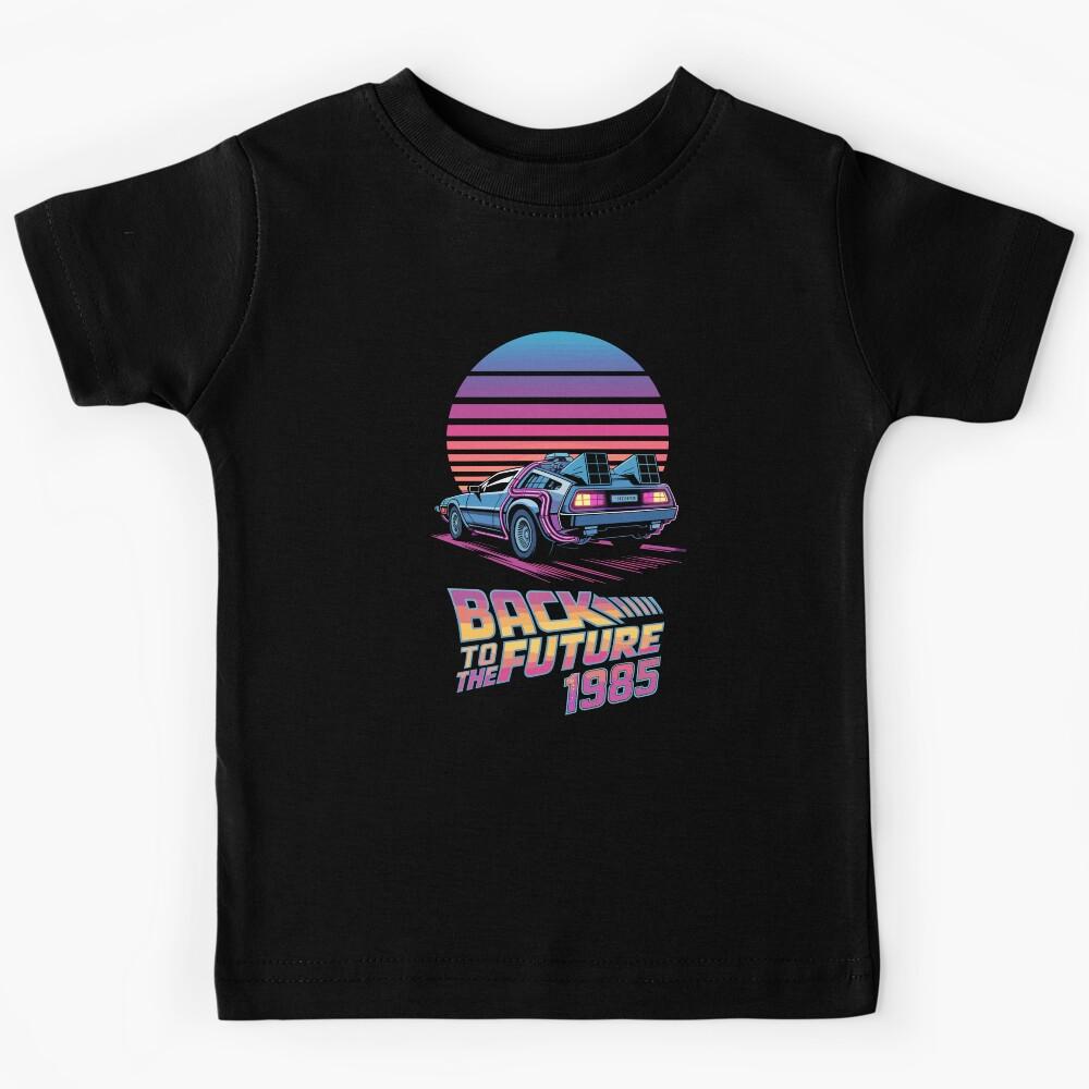 Vintage Classic Car Delorean Art Colors - Super Cool Kids T-Shirt 160