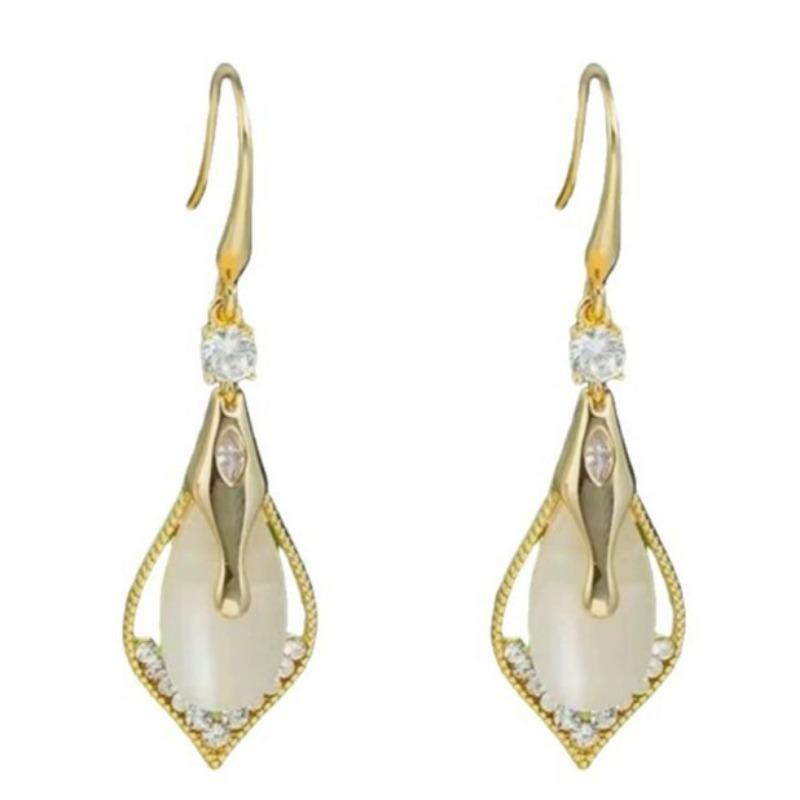 New Classic Elegant Water Drop Earrings For Women Crystal Long Tassel Wedding Jewelry Gifts