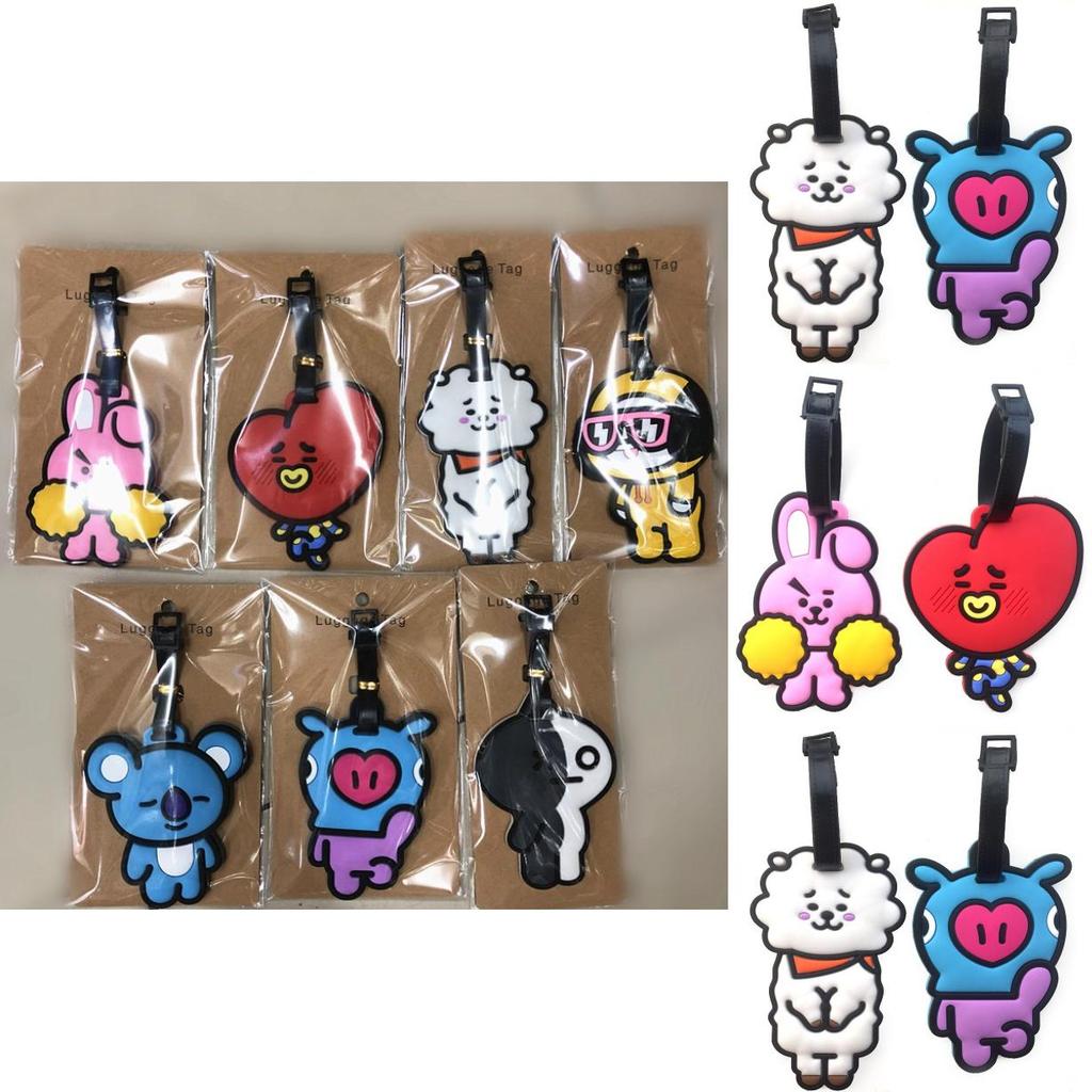 Kpop Boys Bangtan Bts Bt21 Tata Chimmy Cooky Rj Koya Mang Shooky Tag Luggage