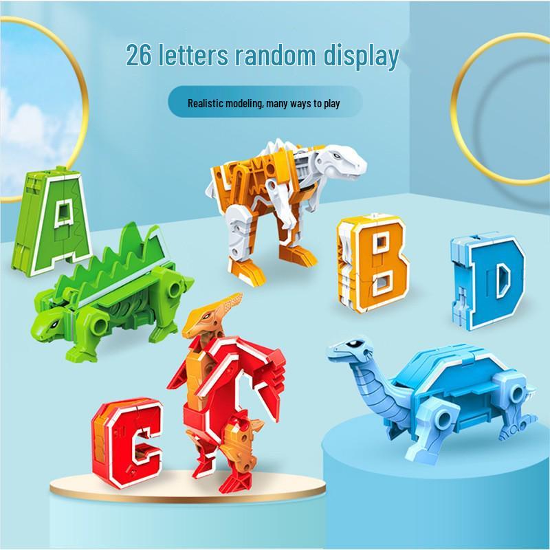 Power Rangers Alphabet & Number Transforming Robot Building Blocks Toy Set for Kids