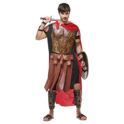 Men Roman Empire Gladiator Costume Set Halloween Armor Soldier Role Play