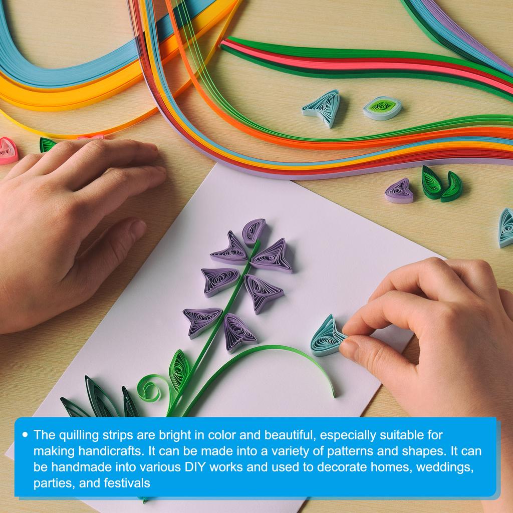 160/180/260pcs Quilling Strips Paper 39/54cm Origami Paper Quilling Strip Mixed Color Gift for Art DIY Hand Craft Christmas
