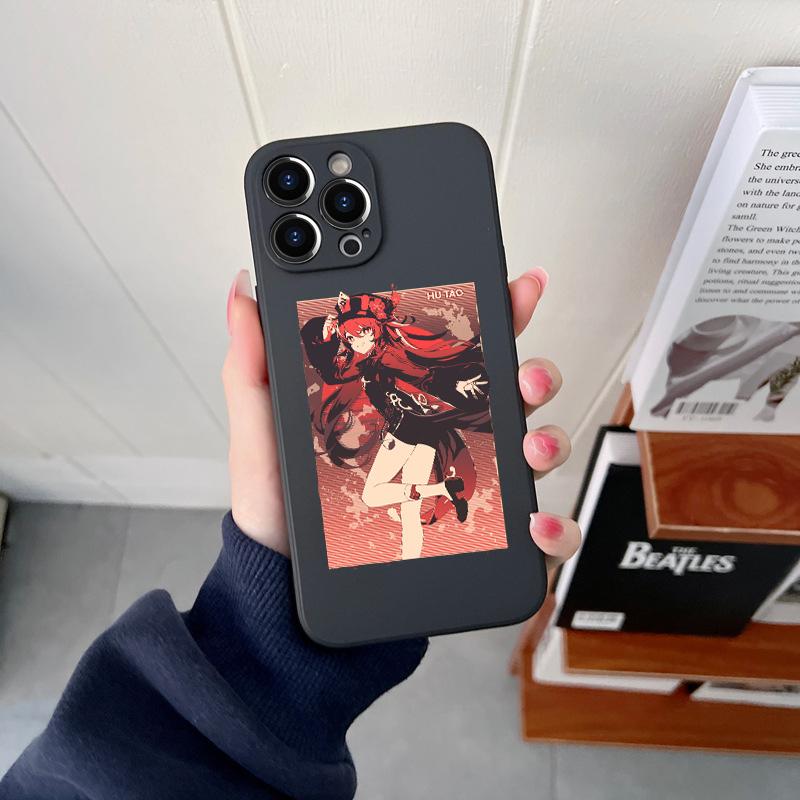 

Genshin Impact Art оригинальный квадратный жидкий силиконовый чехол для телефона для iPhone 14 11 12 13 Pro Max Mini X XS XR 7 8 Plus SE2 DIY чехол iPhone XS Max