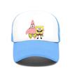 Fashion Cute SpongeBobs Print Baseball Cap Cartoon Men Women Summer Sun Mesh Hat Anime Adjustbale Sunshade Golf Cap Trucker Hat