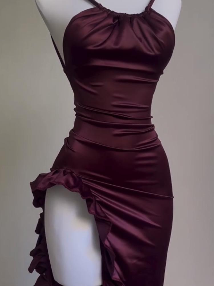 Sommerkleid High-End Sexy Rückenfrei Träger Hot Girl Kleid