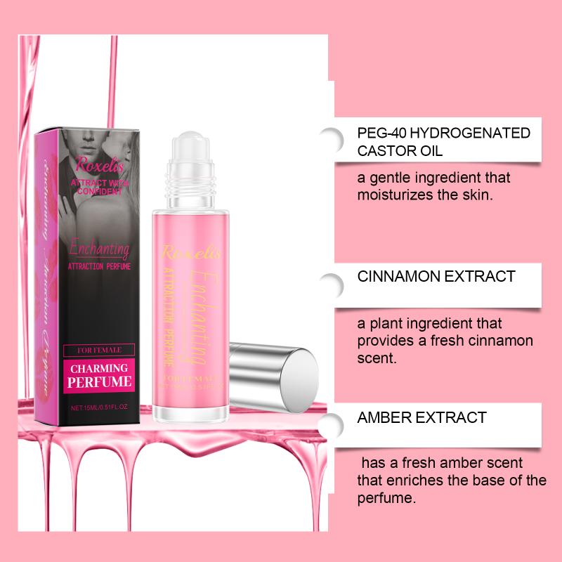 Roxelis 15Ml Cologne Pheromone Perfume Roller Ball Lasting Scent Elegant Woman Body Charm Dating Flirt Glamour Lady Perfume