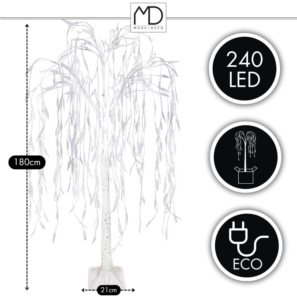 Glowing Willow 240 LED Christmas Tree Decoration 180 Cm Warm Blue Color