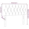 VidaXL Headboard Bedroom Furniture Bed Accessory Single Bed Headboard Interior Dark Grey 90x7x78/88 346321