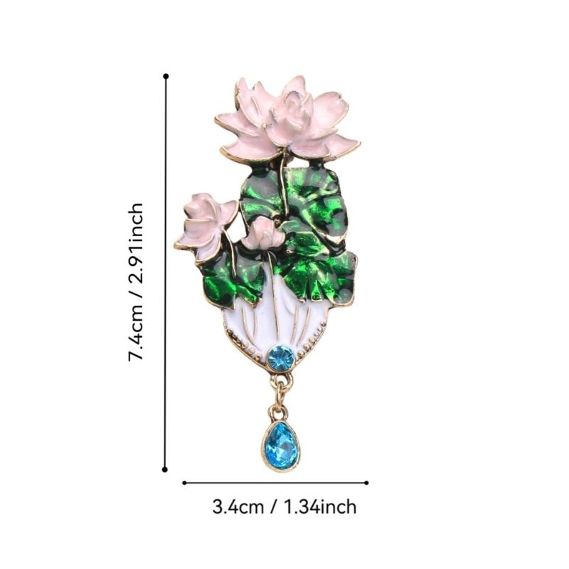 Alloy Vintage Brooch Pin Flower Pattern Women Accessory Gift Elegant Fashion Decoration