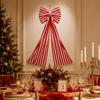Elegant Christmas Tree Topper Bow Stripe Christmas Wreaths Bow  Store Window