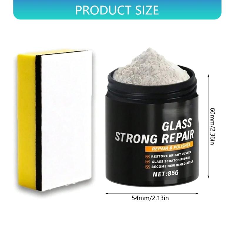 Fine Glass Restoration Powder Eliminates Microscopic Scratches Multiple Surfaces Applicator Auto Care Polishing Powder