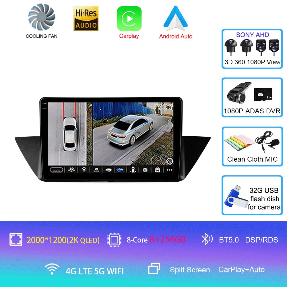Car Radio Android14 Carplay For BMW X1 E84 2009 2010 2011 2012 Navigation GPS Multimedia Player WiFi+4G Stereo Auto DSP Video BT