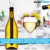 COOLFLOW Chłodzący kij do wina z nalewakiem ze stali nierdzewnej karafka chłodnica do butelek chłodziarka do wina